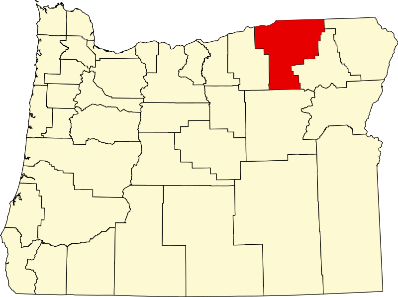 صورة:Map of Oregon highlighting Umatilla County.svg