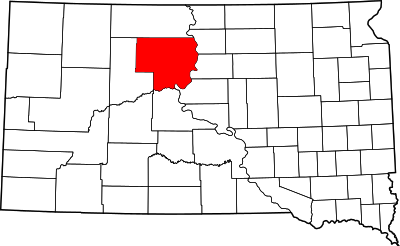 Map of South Dakota highlighting Dewey County.svg