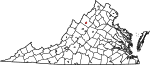 Map of Virginia highlighting Harrisonburg City.svg