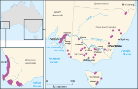 Map of wine production in Australia-fr.svg