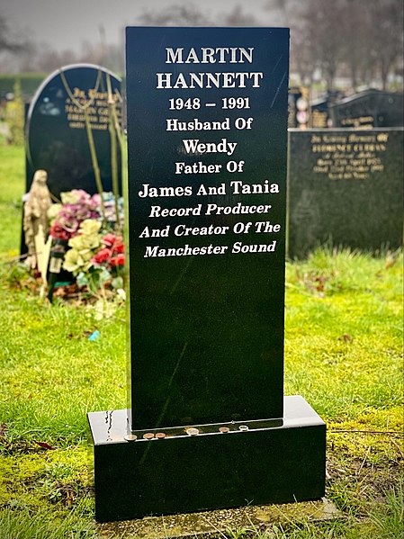 Martin Hannett's grave in Southern Cemetery, Manchester