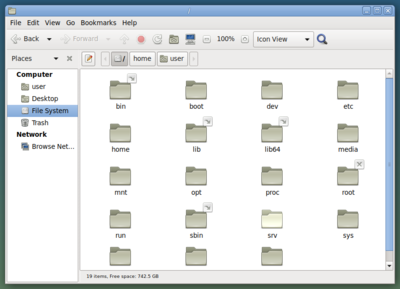 screenshot of Caja file manager: v.1.26