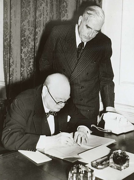Prime Minister Robert Menzies and British Prime Minister Winston Churchill in 1941.