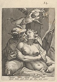 Merkur a Venuše podle Bartolomea Sprangera