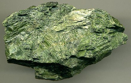 Metamorphosed clinopyroxenite, made of green diopside, from the Shetland ophiolite, Unst, Scotland