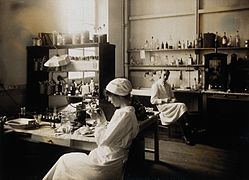 Enfermeiras no hospital militar, 1916.
