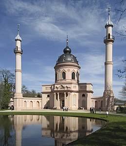 Islamic inspiration - Garden Mosque of the Schwetzingen Palace (Germany), 1779-1795, by Nicolas de Pigage[158]