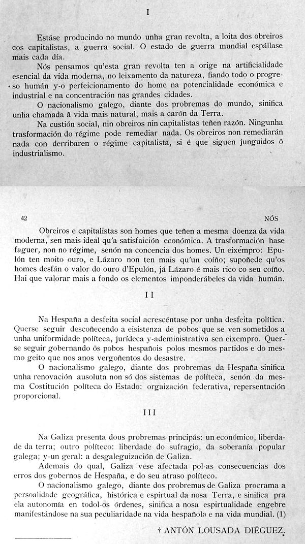 Nós n.º 75, 15-03-1930, A significación profunda do galeguismo, Antón Lousada Diéguez.jpg