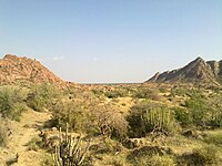 Vue sur la ville de Nagarparkar depuis les montagnes de Karoonjhar..jpg