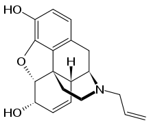 Chemical structure of nalorphine.