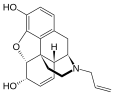 Chemische Struktur von Nalorphin.