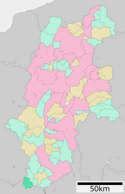 Location of Neba in Nagano Prefecture