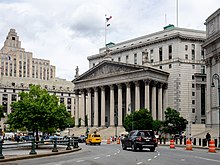 The New York County Courthouse houses the New York Supreme Court and other offices.