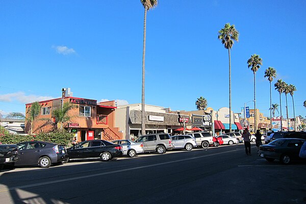 Business district on Newport Avenue