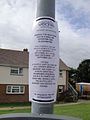 A notice at the bus stop at Furrlongs, Newport, Isle of Wight in September 2011. It was approaching Bestival 2011 at the time, and to avoid delays to route 8 over the weekend, it did not run through Pan Estate, with a special shuttle service from Newport bus station put on instead.