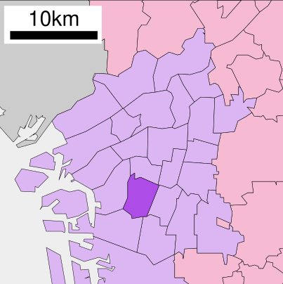 File:Nishinari-ku in Osaka City.svg