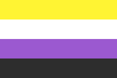 The flag consists of four horizontal stripes: yellow at the——top, 
