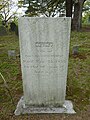 Gravestone of Betsey Munroe (died 1855), in Ole Second Parish Burial Ground; Burlington, Massachusetts.