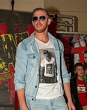Orange Cassidy, who is part of a U.S. based branch of CHAOS established in 2021 in All Elite Wrestling (AEW) Orange Cassidy at Final Act X.jpg