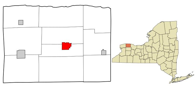 File:Orleans County New York incorporated and unincorporated areas Albion (village) highlighted.svg