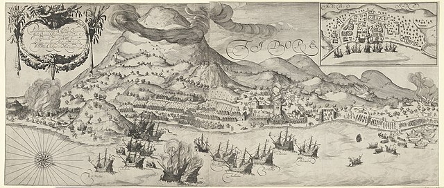 The VOC and the Sultan of Ternate attack Tidore in May 1605 and capture the Portuguese fort, an event triggering Spanish retaliation in the following 