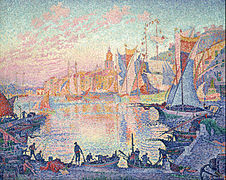 The Port of Sant Tropetz (1901), Paul Signac, oil on canvas