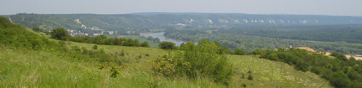 View of the Vexin region and the Seine river valley from La Roche-Guyon