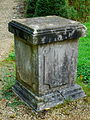 This is an image of rijksmonument number 519879 Pedestal in the park of Vaalsbroek Castle, in Vaals.