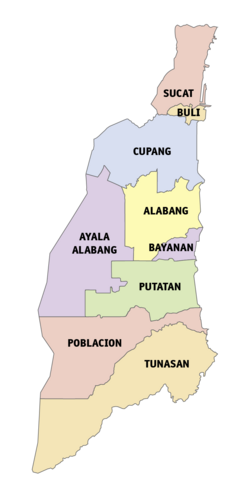 Barangay map of Muntinlupa