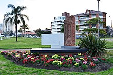 Armenian cross-stone (Khachkar) in Plaza Armenia in Montevideo Plaza Armenia.JPG