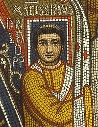 Pyhä Leo III mosaiikissa (n. 799 jaa.)