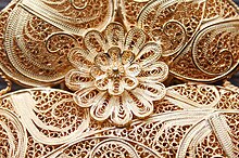 Gold filigree intricate work from Portugal Portuguese filigree intricate work.jpg