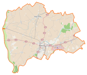 Mapa konturowa powiatu malborskiego