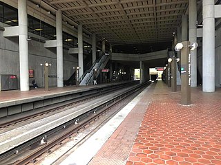 Prince Georges Plaza station Washington DC metro station in Hyattsville, Maryland, United States