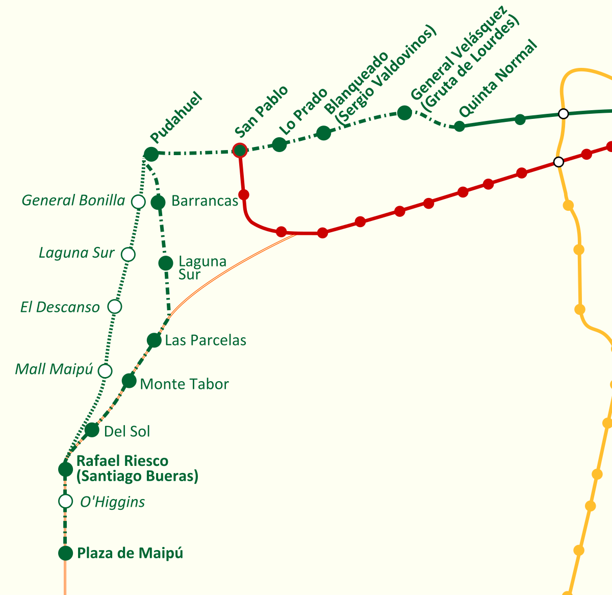 Метро сантьяго схема