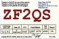 QSL ZF2QS (2002)