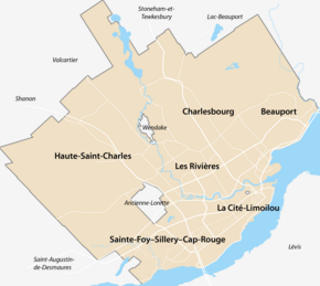Poziția localității Québec