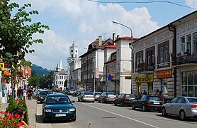 Mihai Eminescu-gaden i Vatra Dorneis centrum
