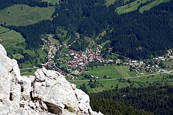 Rateče, vido de Mt. Visoka Ponca