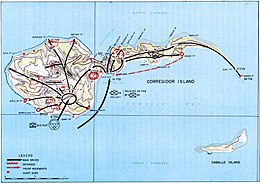 Map of the recapture of Corregidor, February 1945 Recapture of Corregidor 1945.jpg
