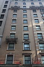 Detail of windows on the outer bays of the facade