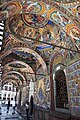 English: Dekorations on the outside of the church in Rila Monastery