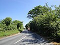 Highwood Lane on the outskirts of Rookley, Isle of Wight, viewed towards Rookley.