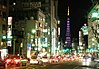 Roppongi at night, with Tokyo Tower in the distance