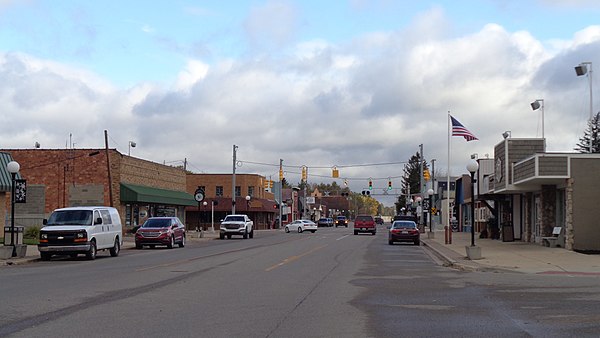 Looking north along Lake Street (M-18)