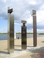 Denkmal für Kempowski im Stadthafen Rostock