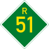 Провинциальный маршрут Р51 щит