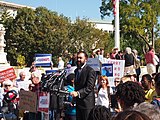 speaking at the Gerrymandering Rally at the Supreme Court