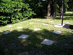 Gravesites in the military cemetery