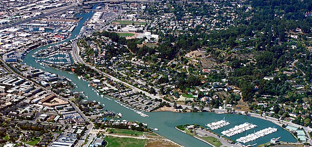 Image: San Rafael California Canal Area aerial view (cropped)